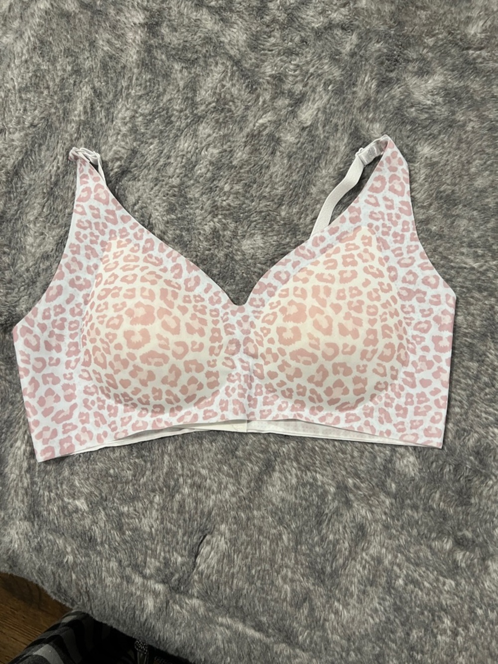 Seamless Pink Leopard Wireless Bra - Ladies Comfort Support